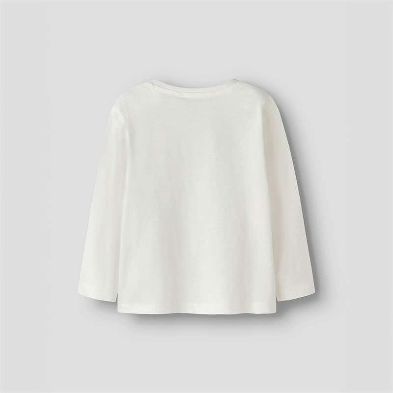 Name It Piger Valiane Langærmet T-shirt Cloud Dancer - Billede 2