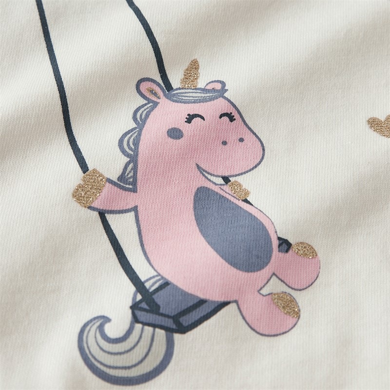 Name It Piger Valiane Langærmet T-shirt Cloud Dancer - Billede 3