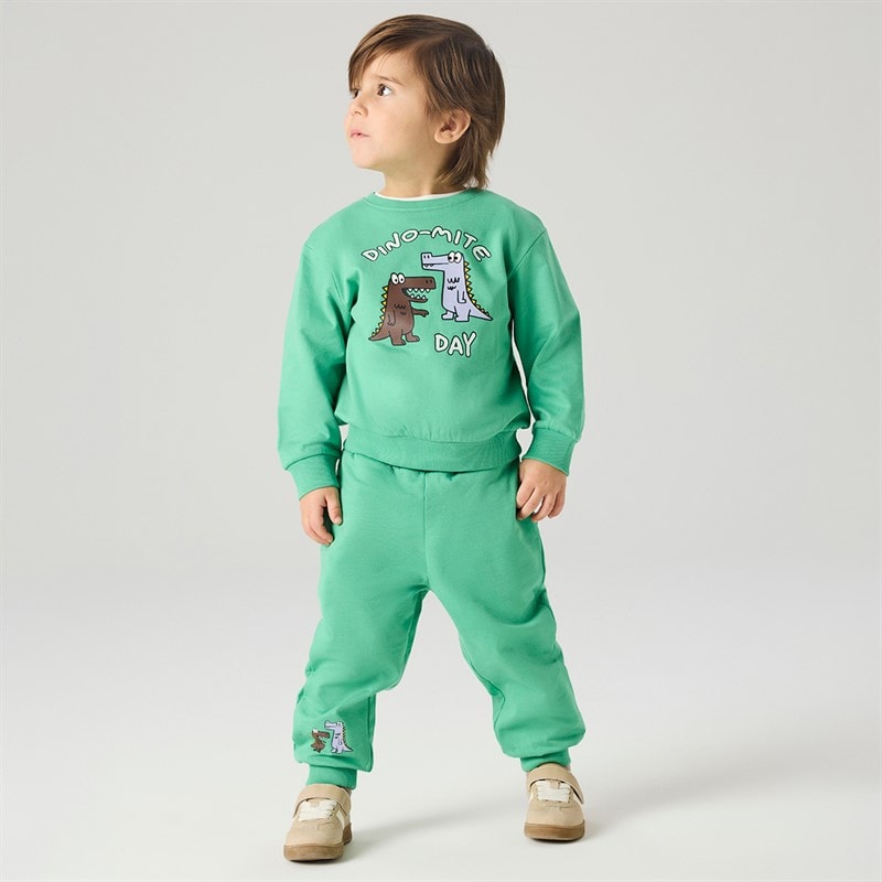 Name It Drenge Mini Dakkian Sweatshirt Green Spruce - Billede 4
