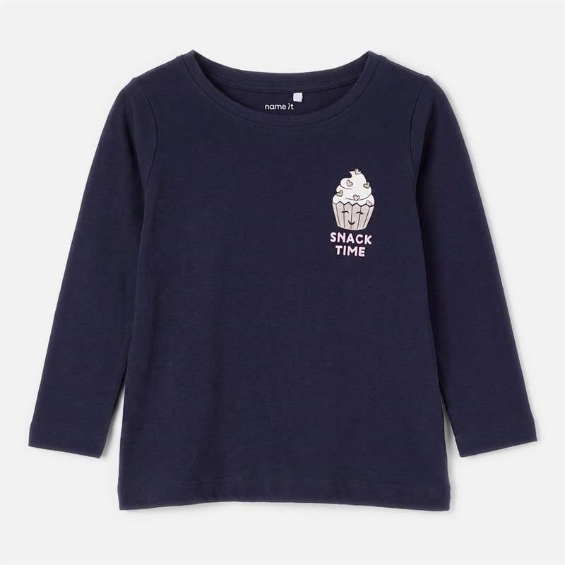 Name It Piger Lilla Langærmet Bluse Navy Blazer - Billede 1
