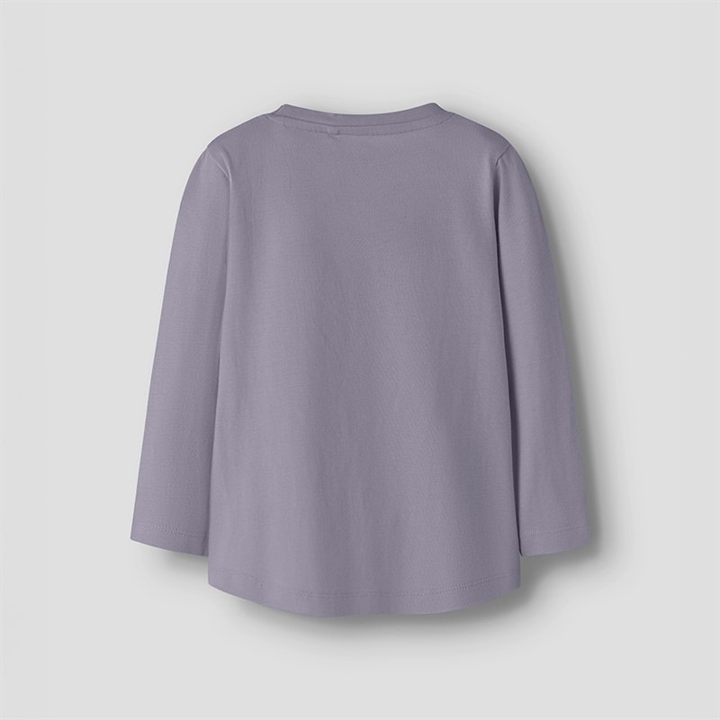 Name It Piger Lilla Langærmet Top Lavender Gray - Billede 2
