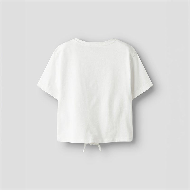 Name It Piger Vaya Kortærmet T-shirt Bright White - Billede 2