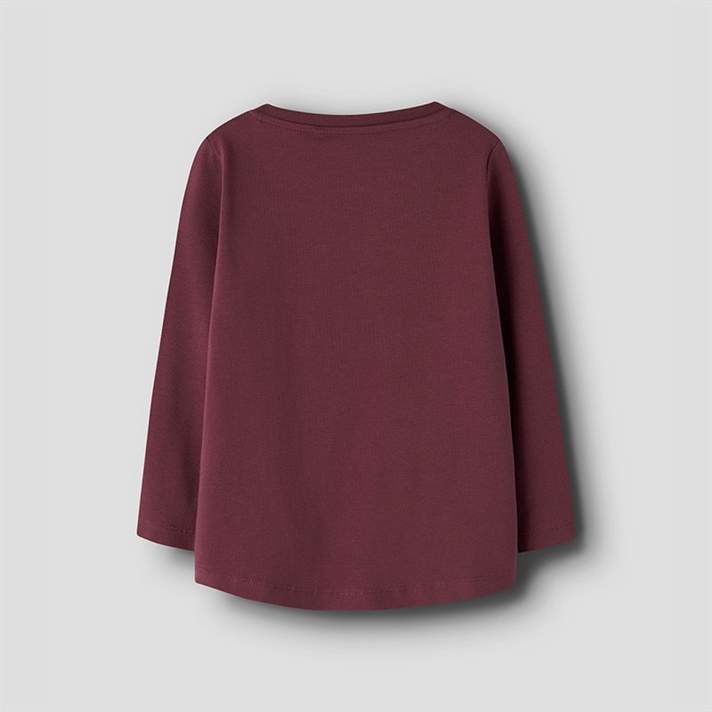 Name It Piger Vix Langærmet Top Burgundy - Billede 2