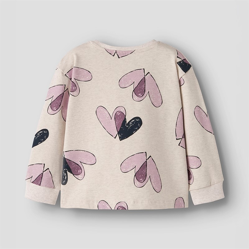Name It Piger Rive Sweatshirt Peyote Melange - Billede 2