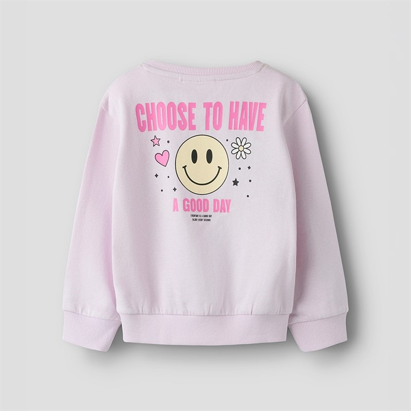 Name It Piger Diana Sweatshirt Lavender Fog - Billede 2