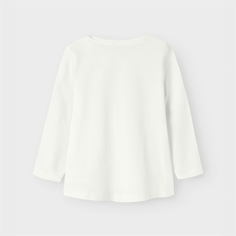 Name It Piger Lilla Langærmet Top Cloud Dancer - Billede 2