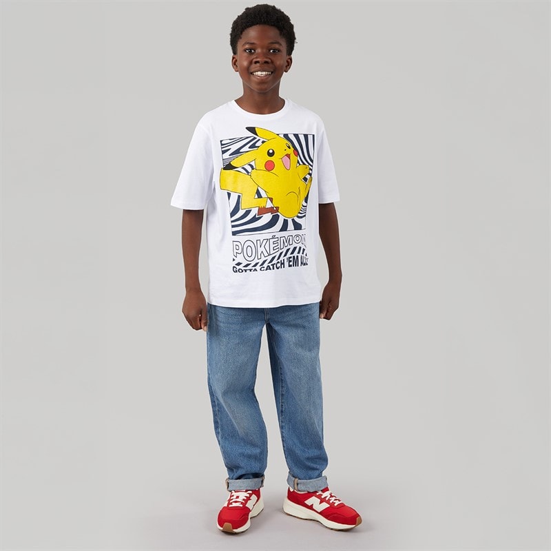 Name It Drenge Amish Pokemon T Shirt Bright White - Billede 3
