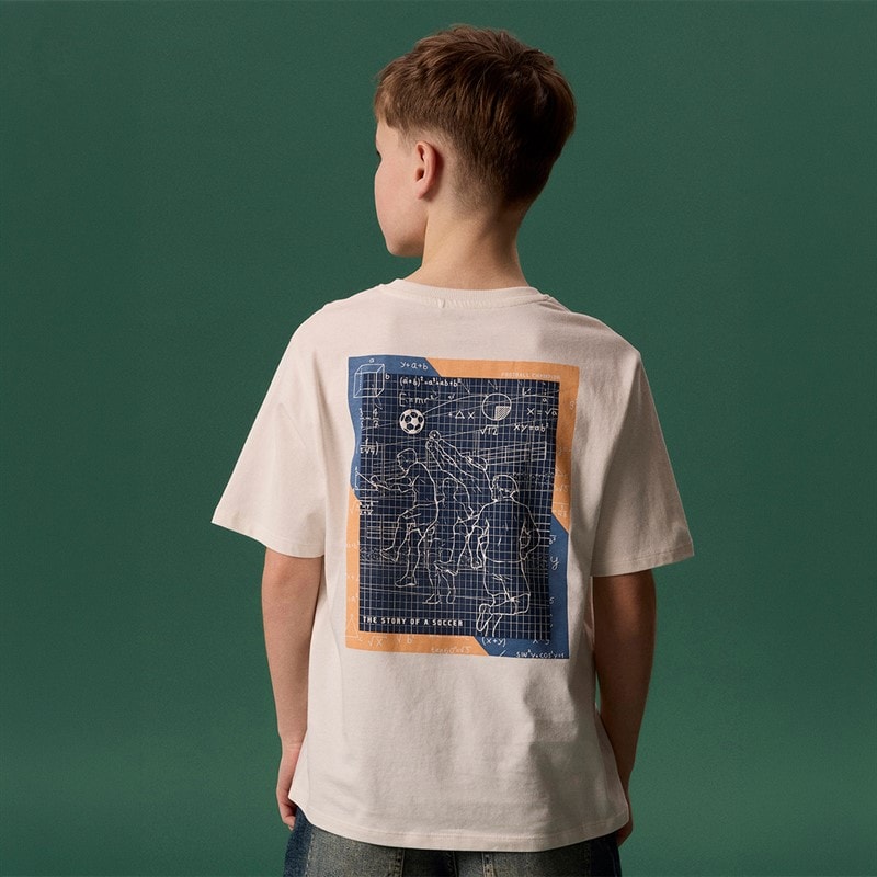 Name It Drenge Himas Fodbold T Shirt Cloud Dancer - Billede 4
