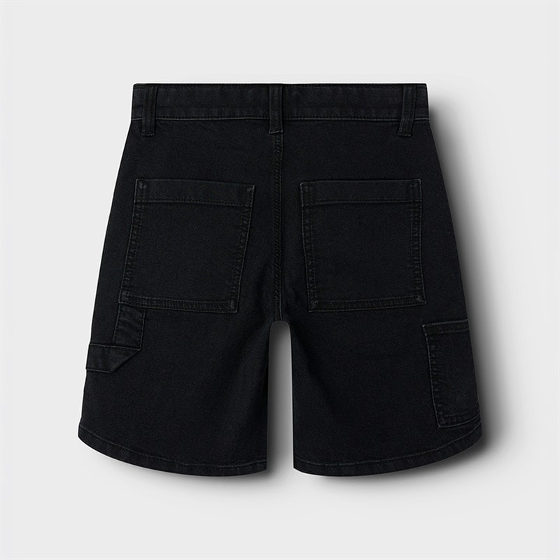 Name It Drenge Pryan Carpenter Denim Shorts Black Denim - Billede 2