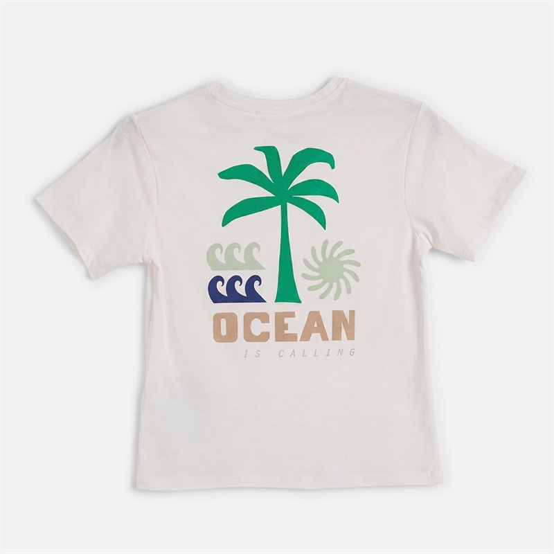 Name It Drenge Hadrian T-shirt Cloud Dancer/Football - Billede 2