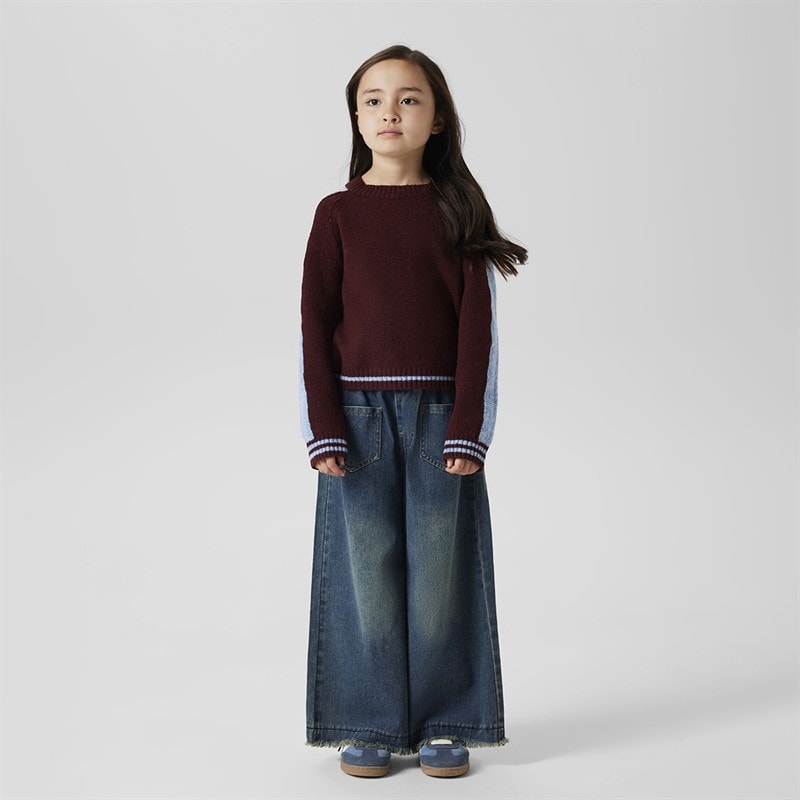 Name It Piger Rania Langærmet Strikket Bluse Bordeaux - Billede 2