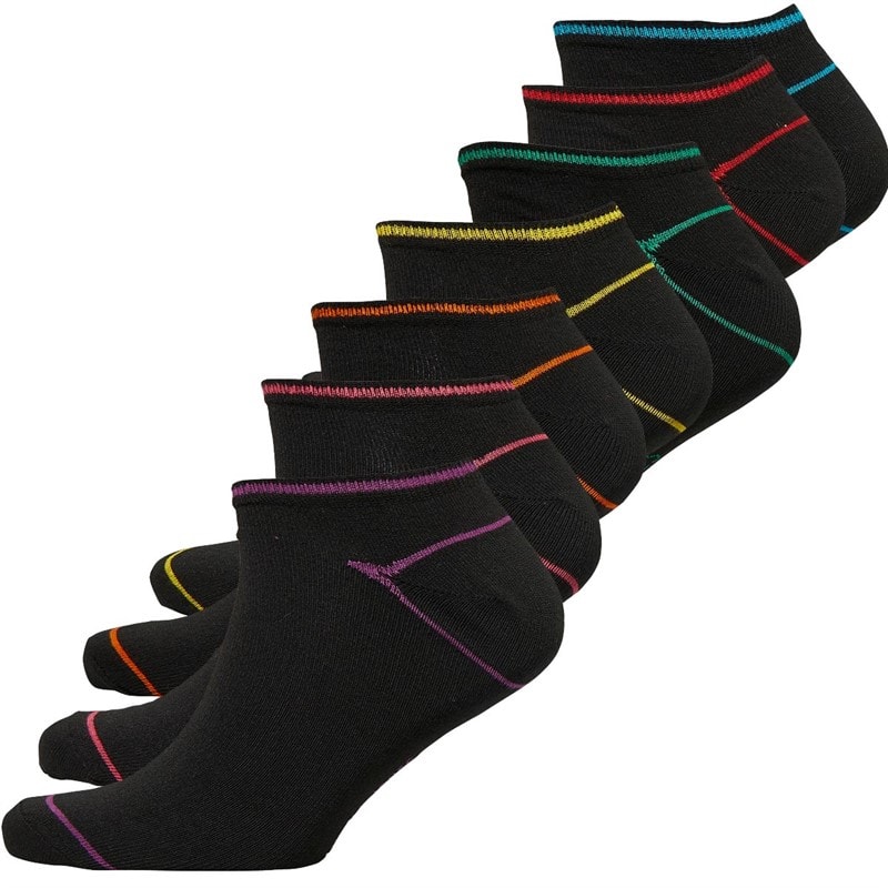 Smith And Jones Herre Kaldin Seven Pack Trainer Liner Trænings sokker Sort - Billede 1