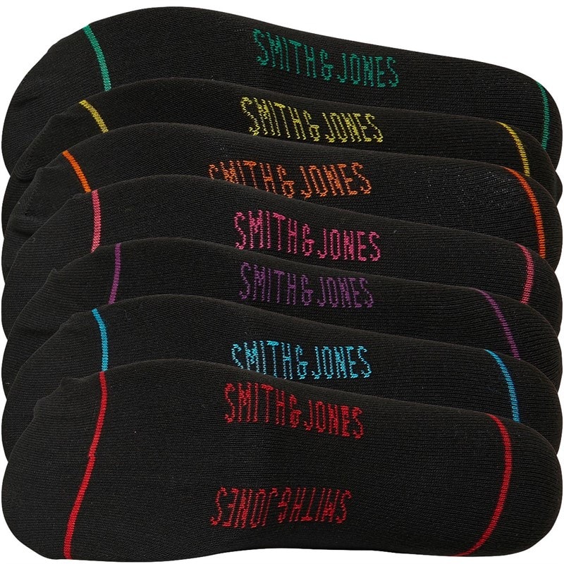 Smith And Jones Herre Kaldin Seven Pack Trainer Liner Trænings sokker Sort - Billede 2