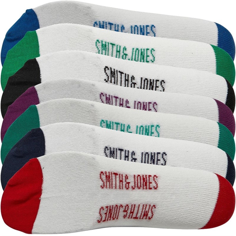 Smith And Jones Herre Osric Seven Pack Trainer Liner Trænings sokker Hvid - Billede 2