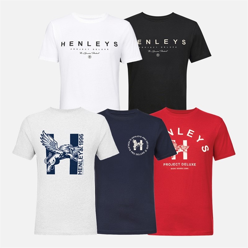 Henleys Herre Graphen T-shirts Flerfarvet - Billede 1