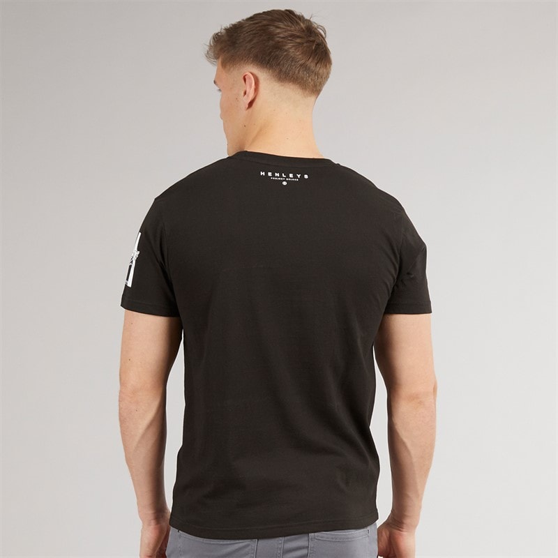 Henleys Herre Hentyme T-shirts Sort - Billede 2