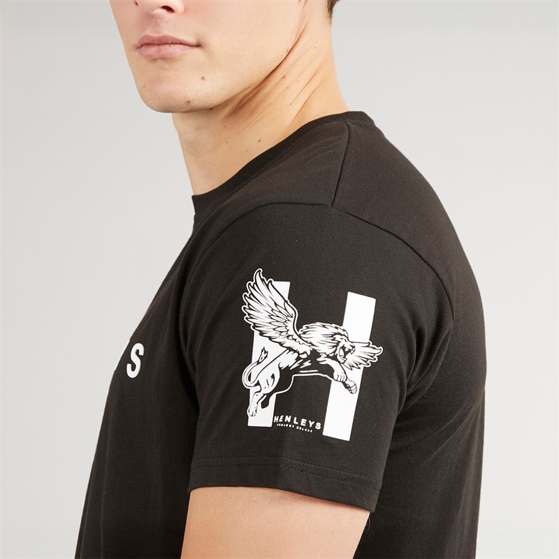 Henleys Herre Hentyme T-shirts Sort - Billede 3