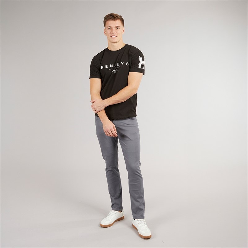 Henleys Herre Hentyme T-shirts Sort - Billede 4