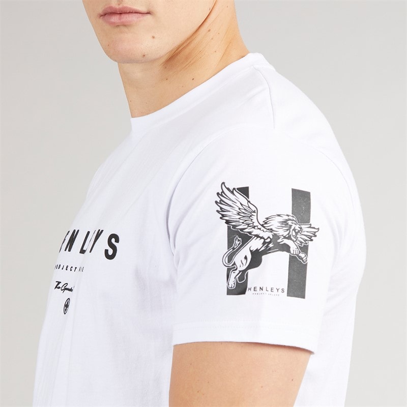 Henleys Herre Hentyme T-shirts Hvid - Billede 3