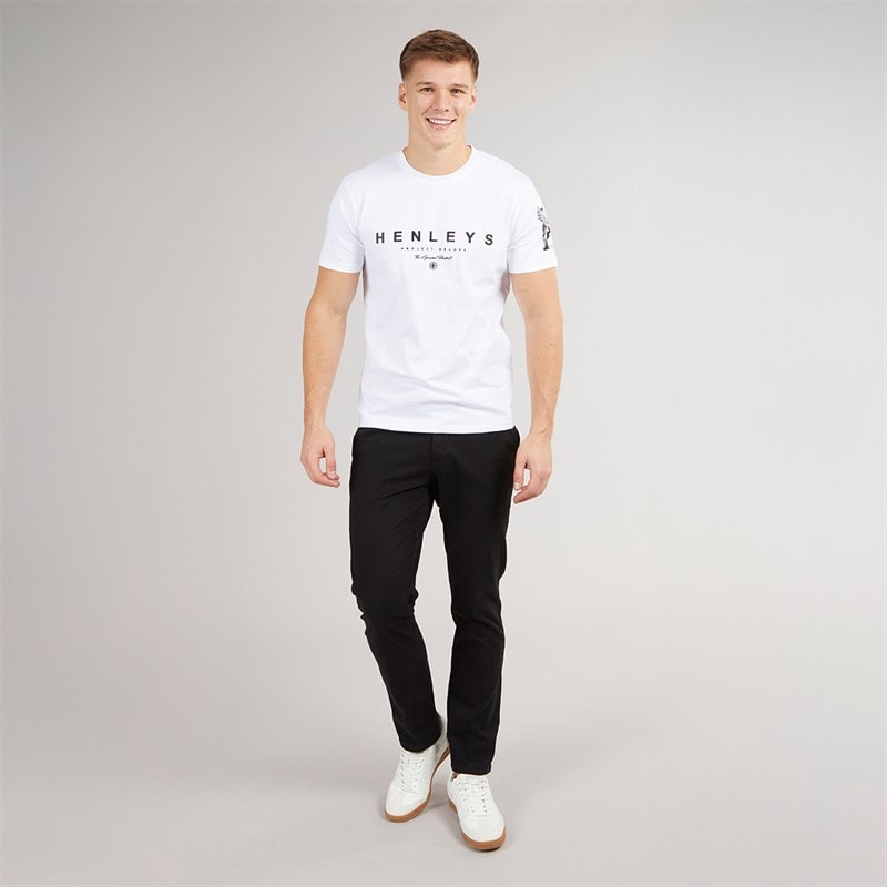 Henleys Herre Hentyme T-shirts Hvid - Billede 4