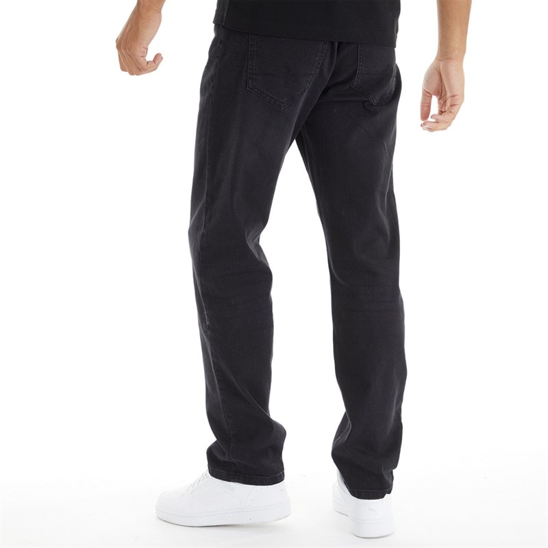 Henleys Herre Breeze Jeans Med Lige Ben Vasket Sort - Billede 2