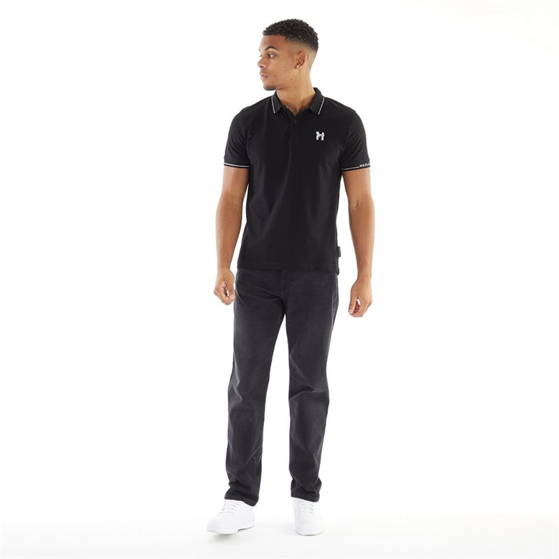 Henleys Herre Breeze Jeans Med Lige Ben Vasket Sort - Billede 4