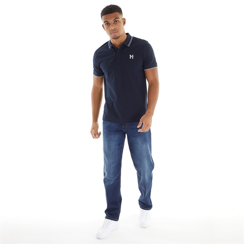 Henleys Herre Henflare Polo Shirt Navy - Billede 4