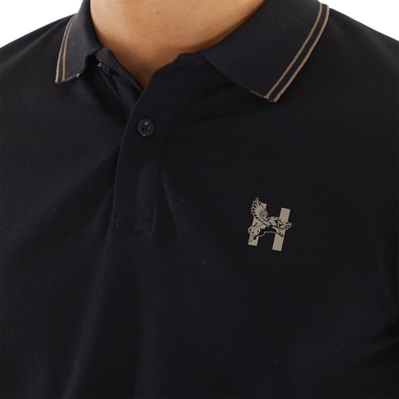Henleys Herre Henflare Polo Shirt Sort - Billede 3