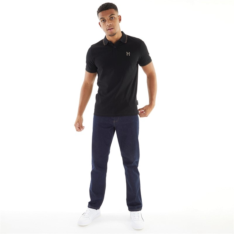 Henleys Herre Henflare Polo Shirt Sort - Billede 4