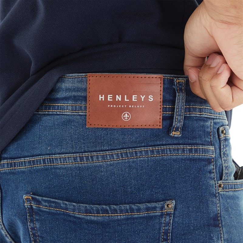 Henleys Herre Breeze Jeans Med Lige Ben Blå - Billede 3