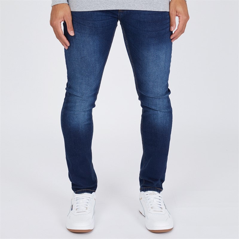 Henleys Herre Craze Comfort Jeans Mørk Vask