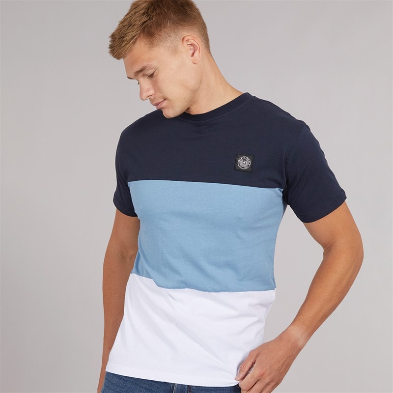 Henleys Herre Henpanel T-Shirt Navy - Billede 1