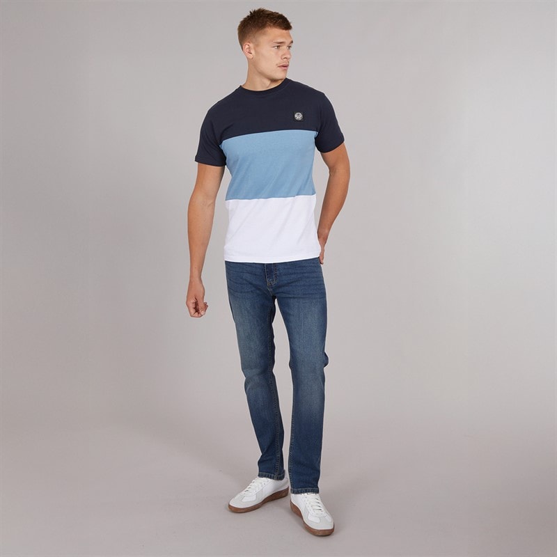 Henleys Herre Henpanel T-Shirt Navy - Billede 3