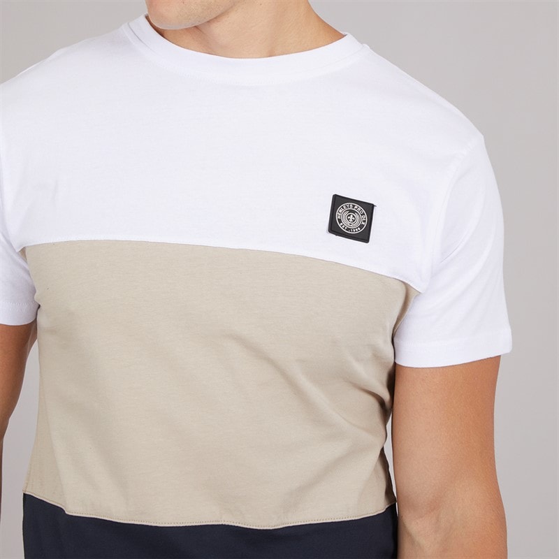 Henleys Herre Henpanel T-Shirt Hvid - Billede 3