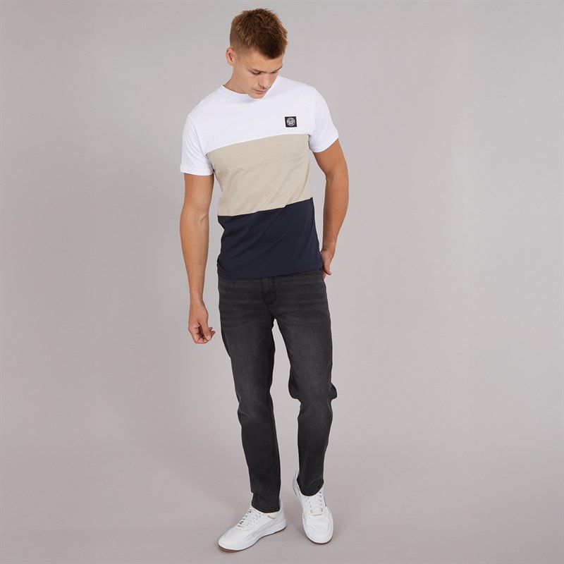 Henleys Herre Henpanel T-Shirt Hvid - Billede 4