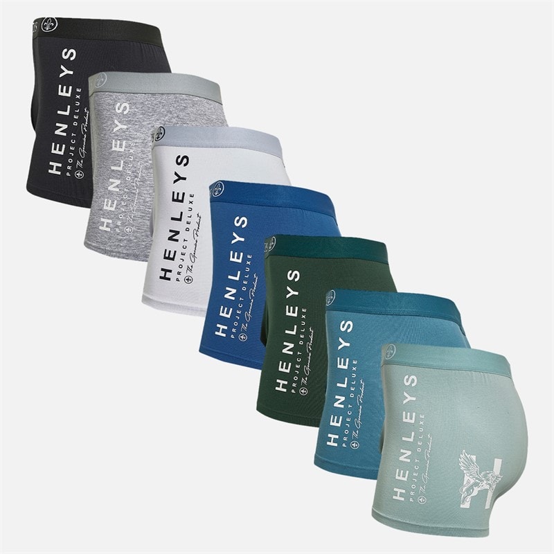 Henleys Herre Mactyme Syv Pak Henleys Bokser Multi - Billede 2