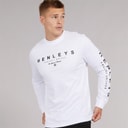 Henleys Herre Melvern Langærmet Top Hvid