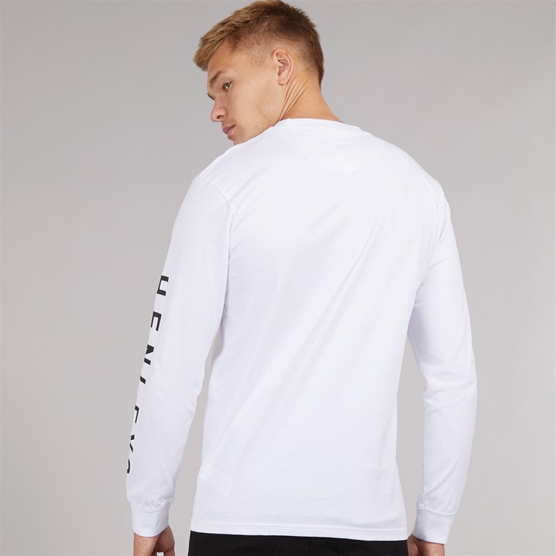 Henleys Herre Melvern Langærmet Top Hvid - Billede 2