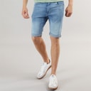 Henleys Herre Flex Denim Shorts Lys Vask