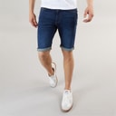 Henleys Herre Flex Denim Shorts Mørk Vask