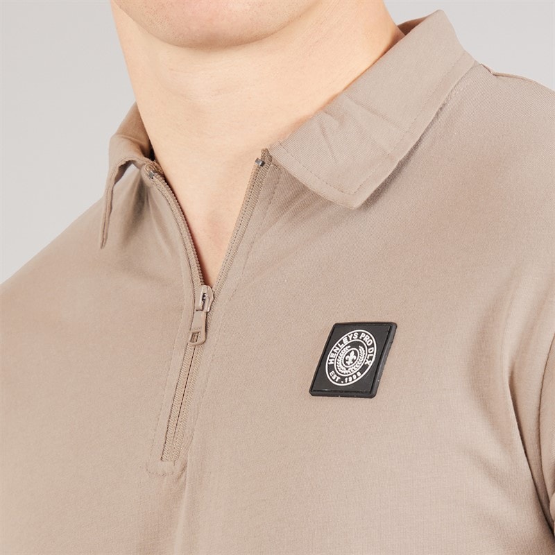 Henleys Herre Henychill Polo Shirt og Shorts Sæt Taupe - Billede 3