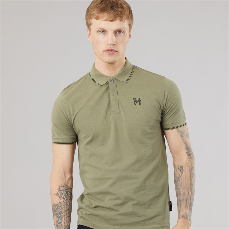 Henleys Herre Moorehen Polo Shirt Khaki
