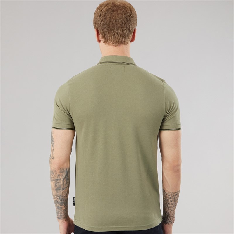 Henleys Herre Moorehen Polo Shirt Khaki - Billede 2