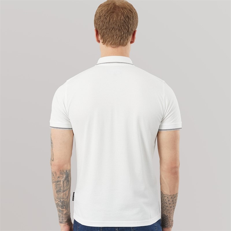 Henleys Herre Moorehen Polo Shirt Hvid - Billede 2