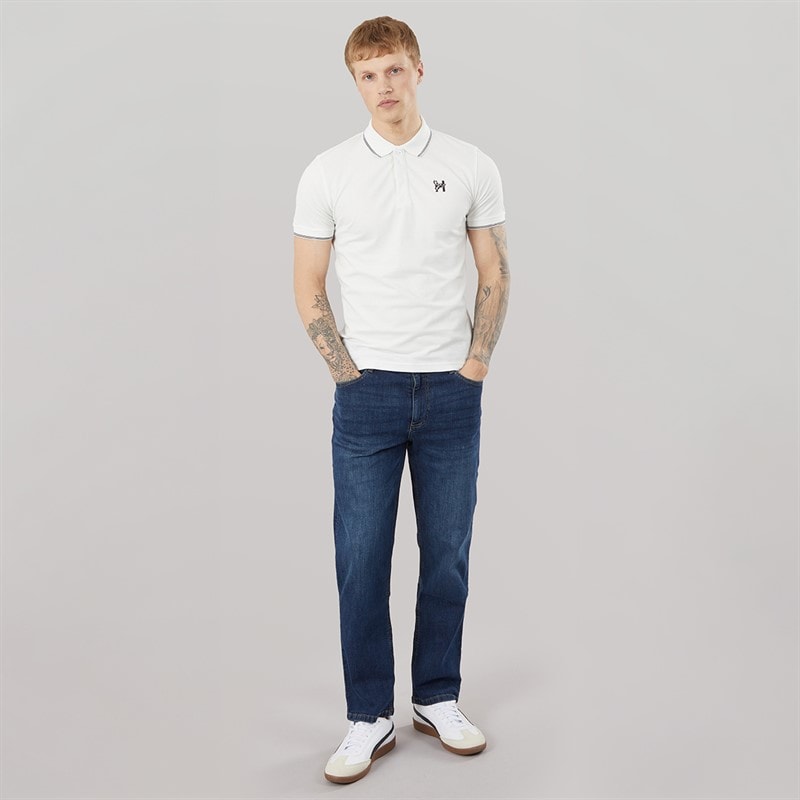 Henleys Herre Moorehen Polo Shirt Hvid - Billede 4