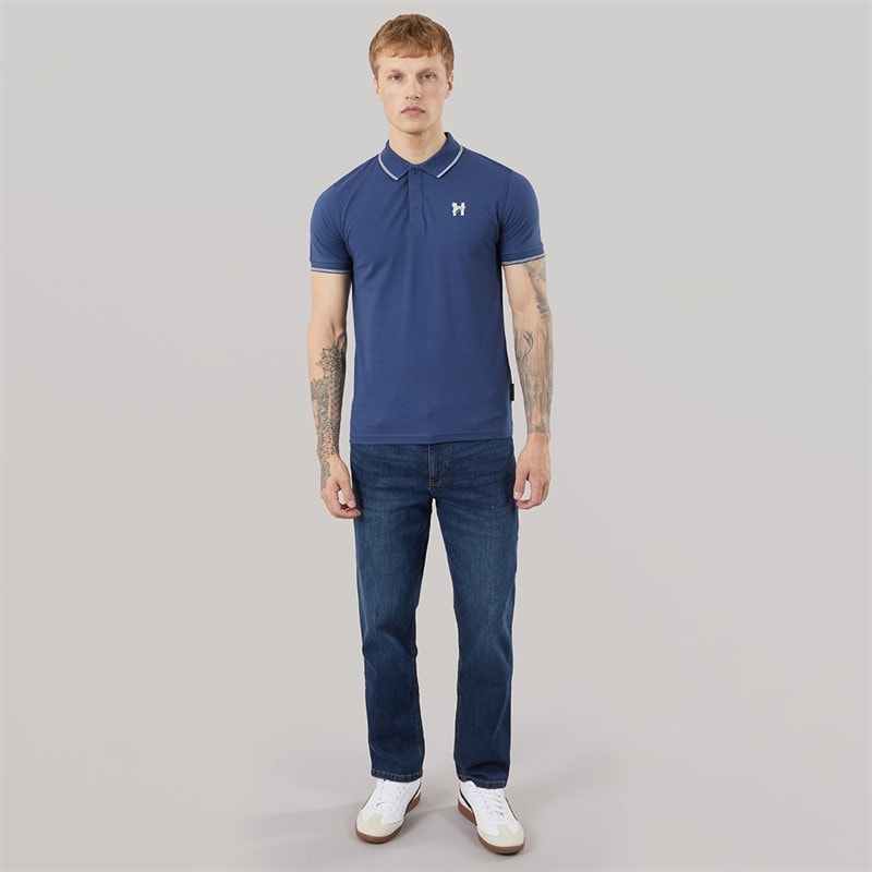 Henleys Herre Moorehen Polo Shirt Navy - Billede 4