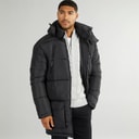 French Connection Herre Parka Lynlåsjakke Sort