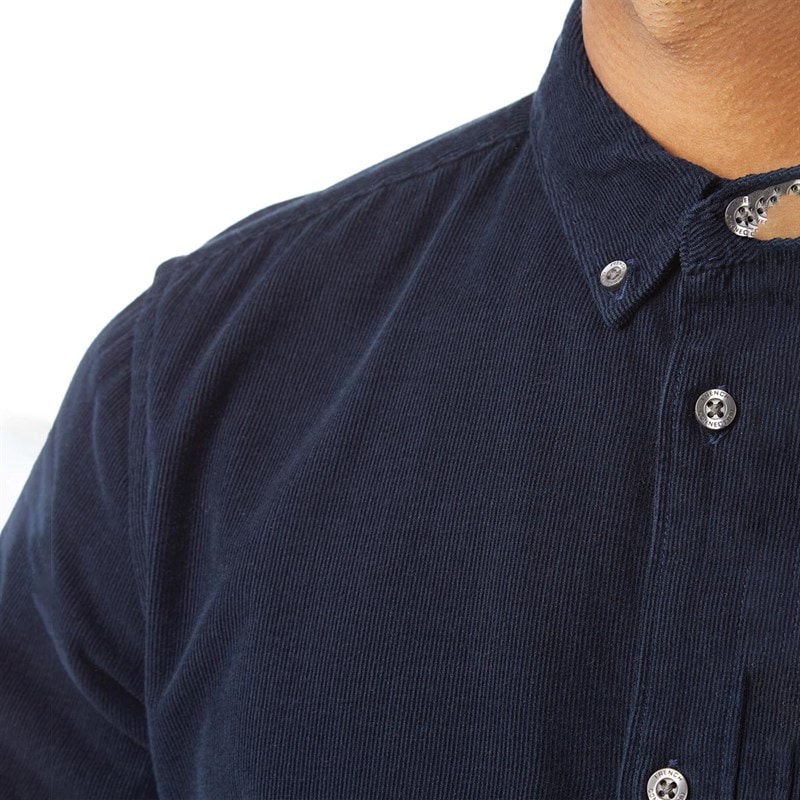 French Connection Herre Cord Langærmet shirts Mørk Marineblå - Billede 3