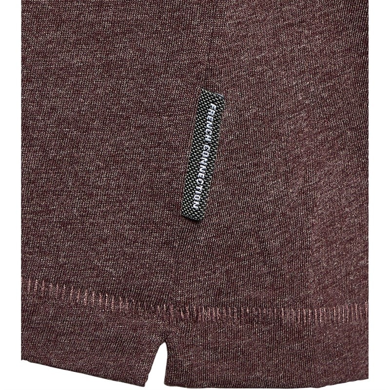 French Connection Herre T-shirts Mergel-Bordeaux - Billede 3