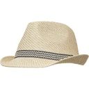 French Connection Herre Stripe Trilby Hatte Ecru